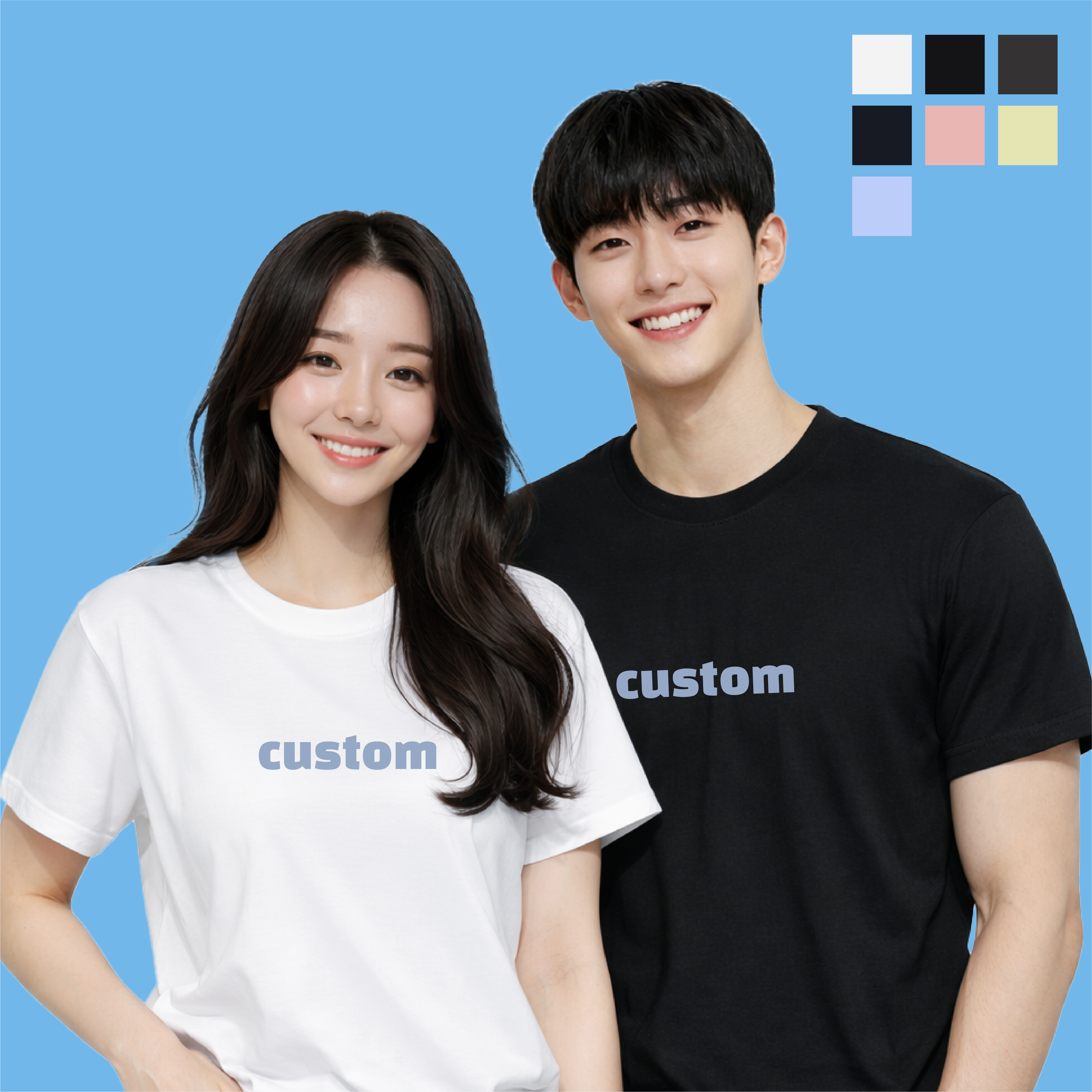 기능성 쿨티 코튼터치 반팔티